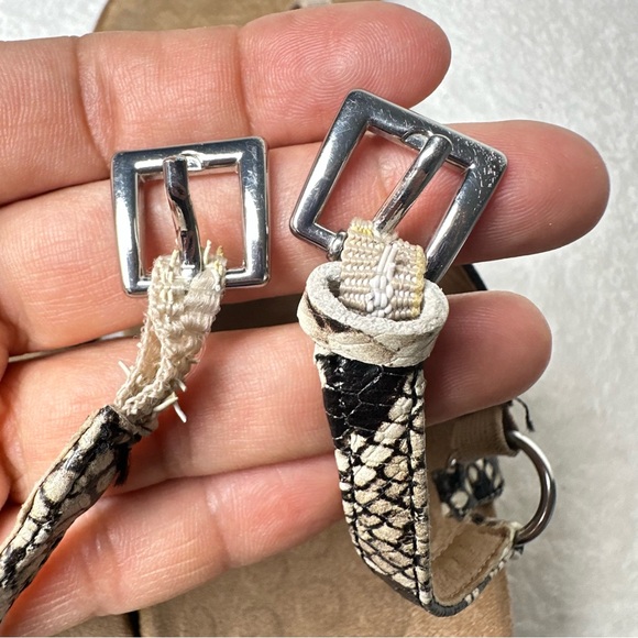 Vionic Kirra Snakeskin Sandals - Black and Cream Orthotic Comfortable Size 7 - Picture 12 of 14